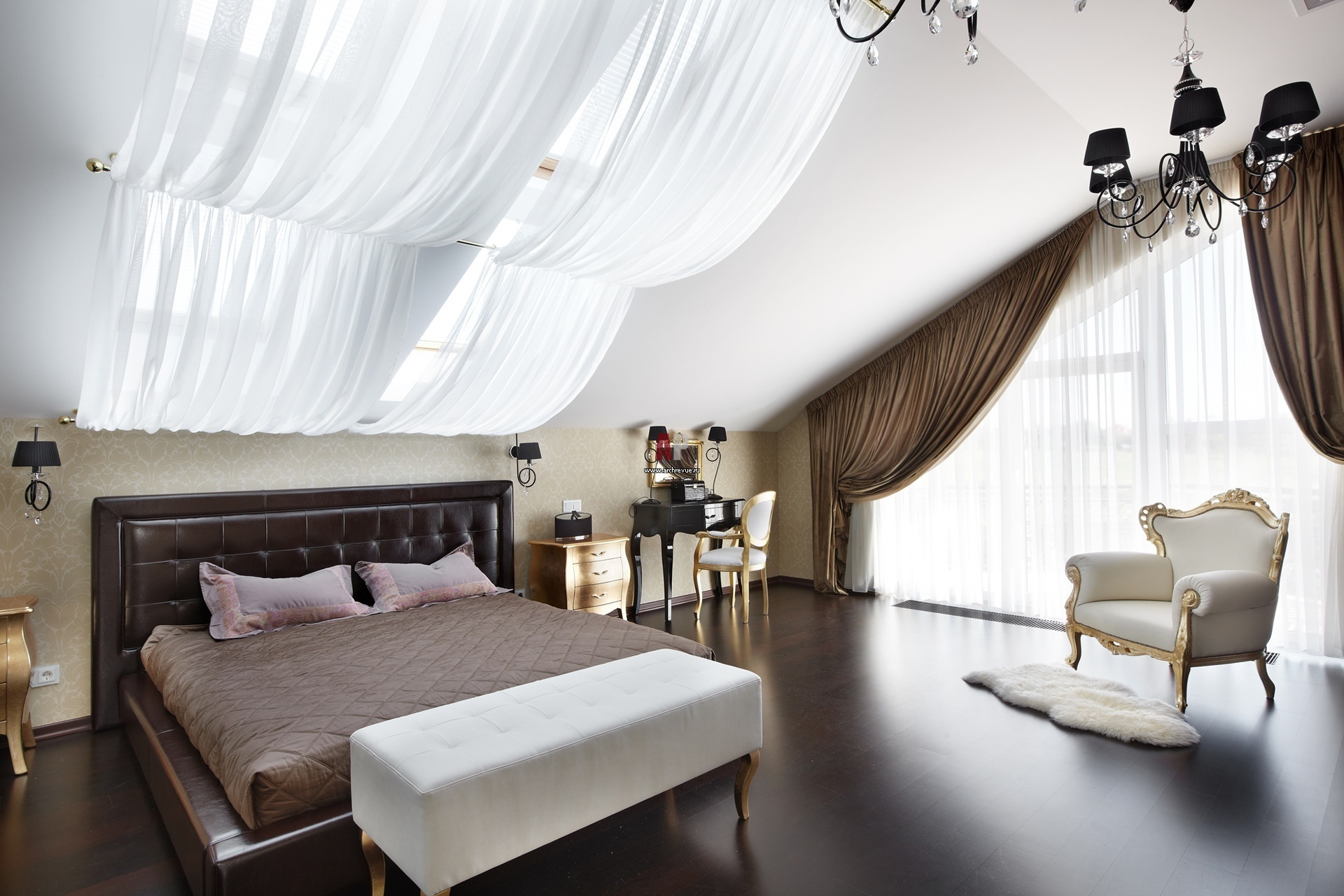 tende per camera da letto mansardata