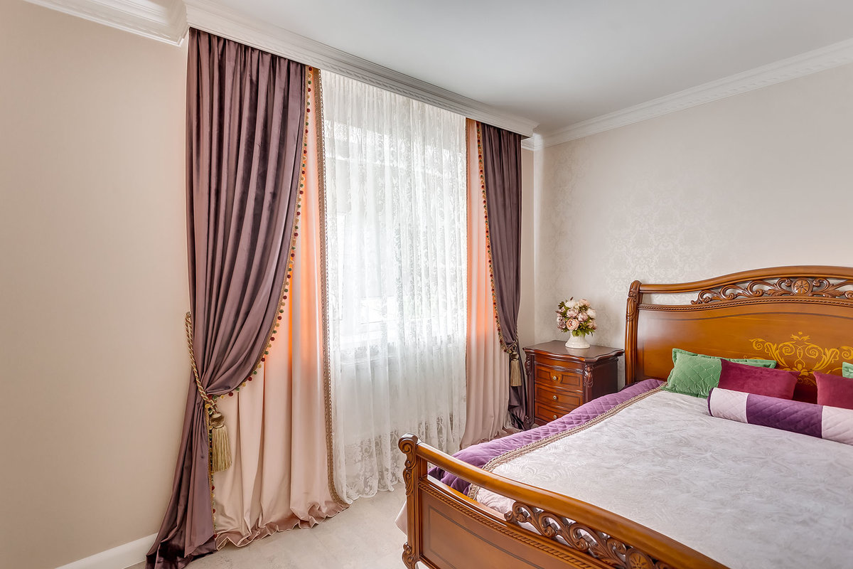 tende triple per camera da letto