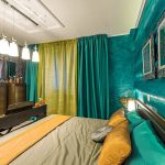 decorazioni fotografiche con tende gialle