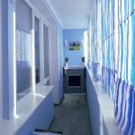 tende blu balcone