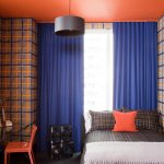 idee per tende blu tipi