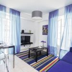 foto di design di tende blu