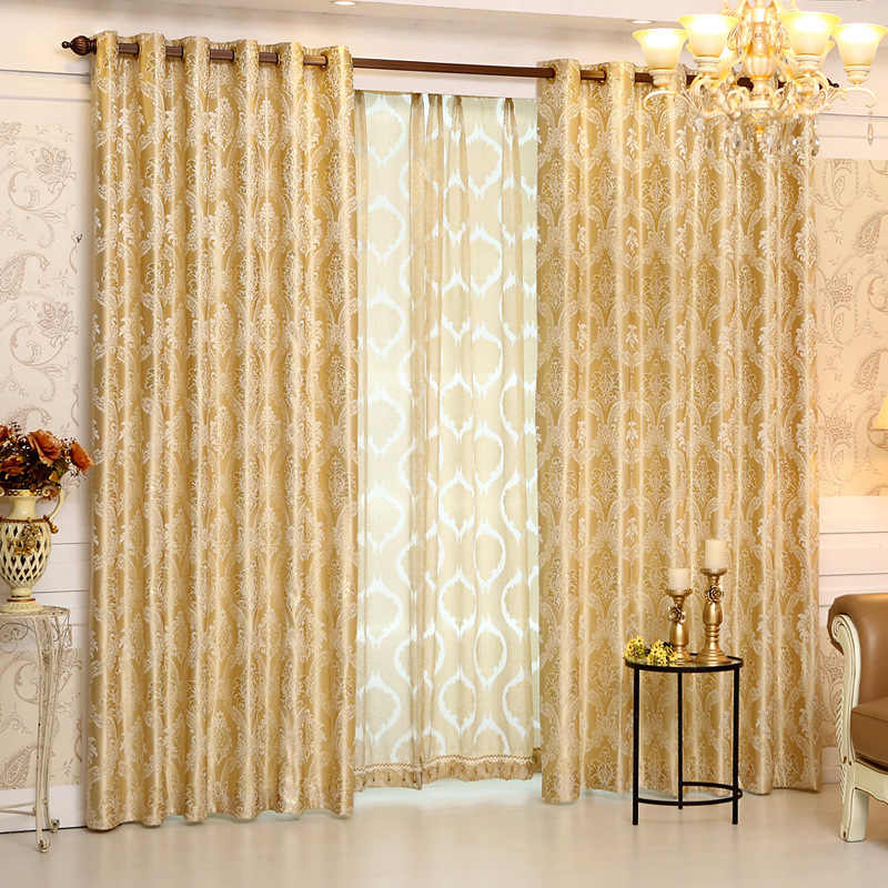 tende jacquard dorate