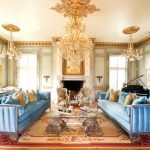 decorazioni con tende dorate