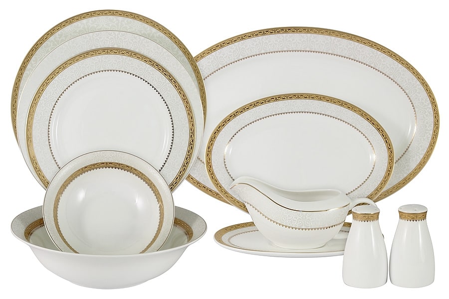 set di stoviglie in porcellana bone china