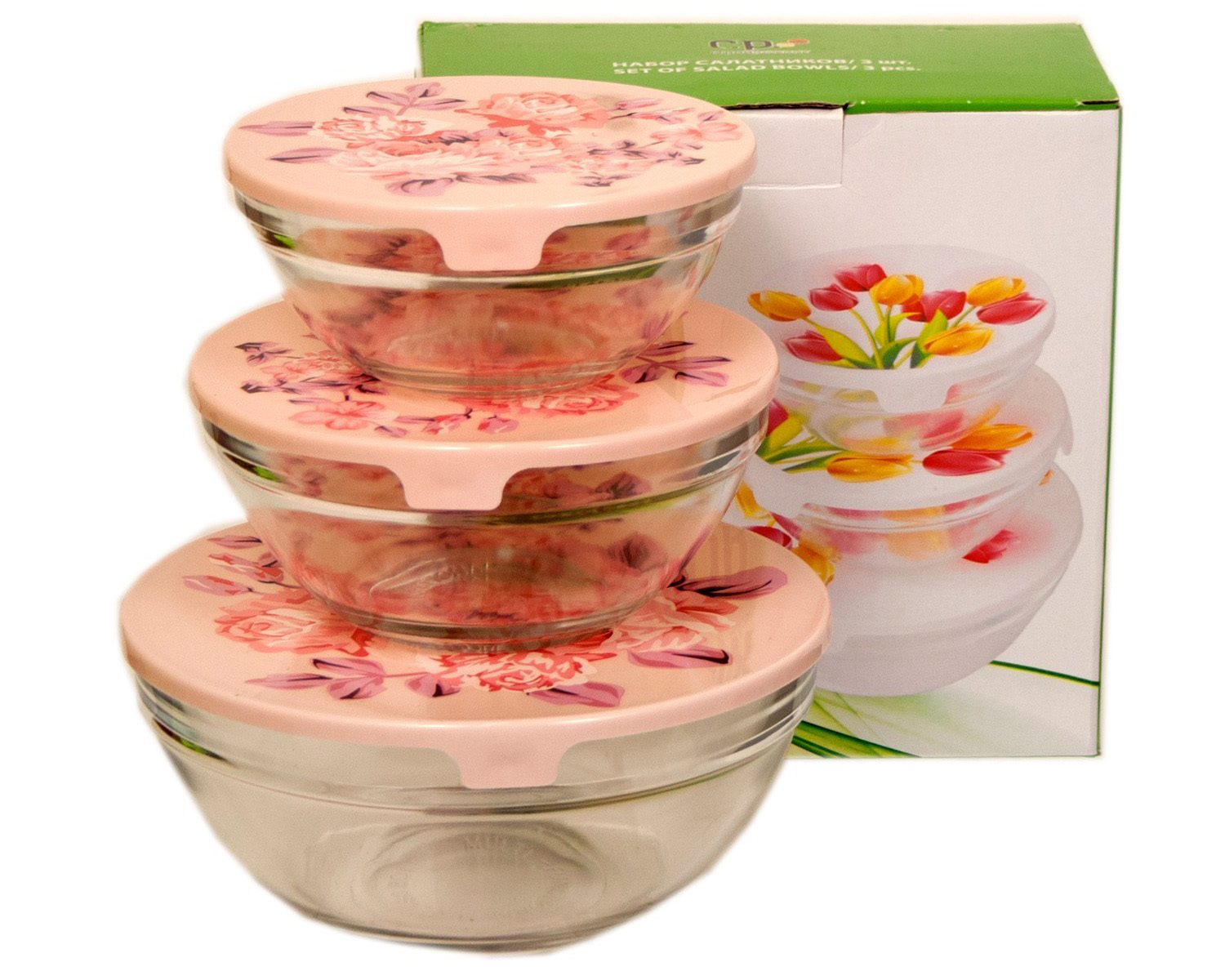ciotole per insalata con coperchio