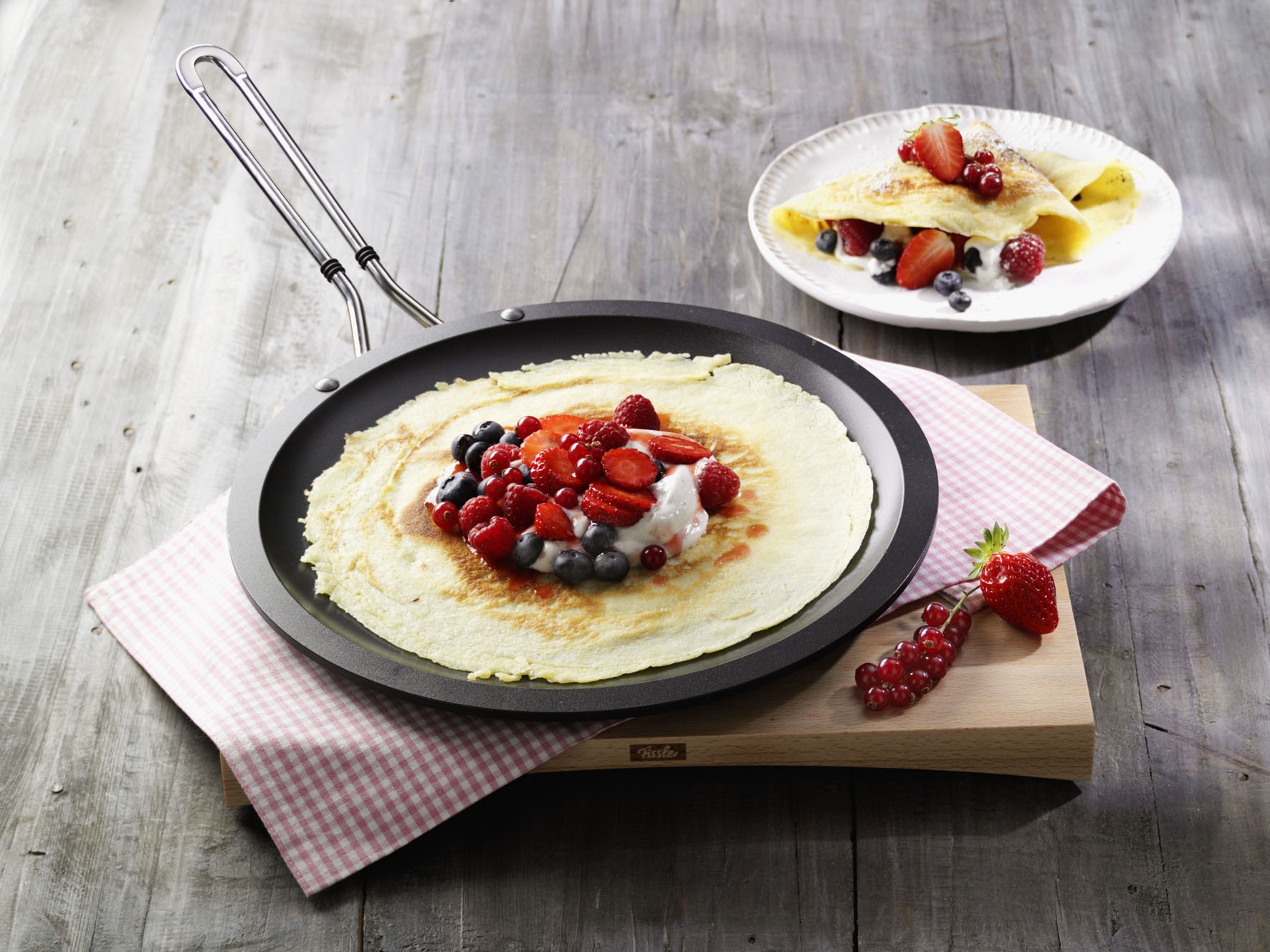 padella per pancake con pancake