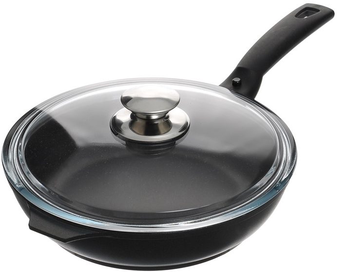 padella in alluminio con coperchio