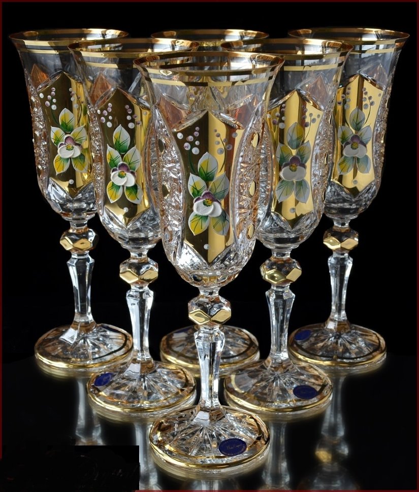 bicchieri di cristallo di Boemia