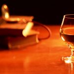 bicchiere per foto di cognac