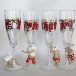 decorazione di bicchieri per foto di design di capodanno