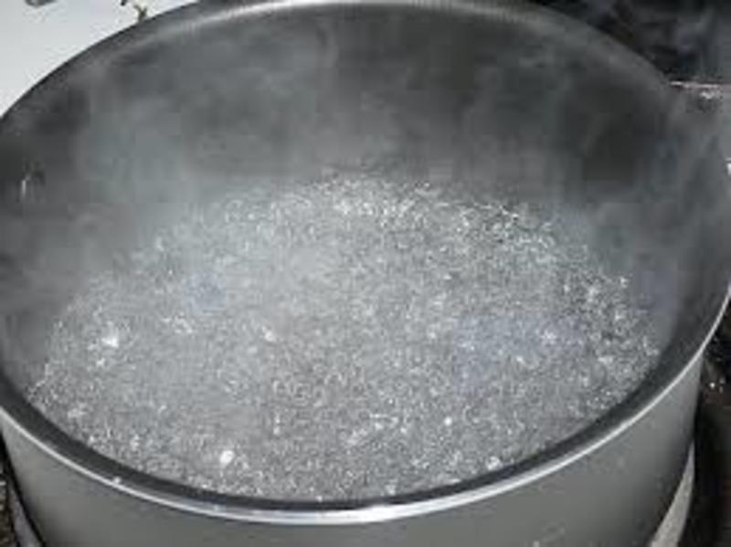 bollitura in una soluzione di soda