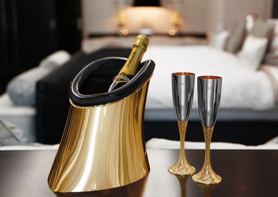 secchiello per champagne dorato
