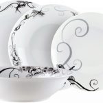 set di piatti piani per idee di decorazione della cucina