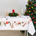 Idee di design per tovaglie e tovaglioli di Capodanno