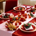 Foto dell'interno di tovaglie e tovaglioli di Capodanno