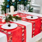 Idee di design per tovaglie e tovaglioli di Capodanno
