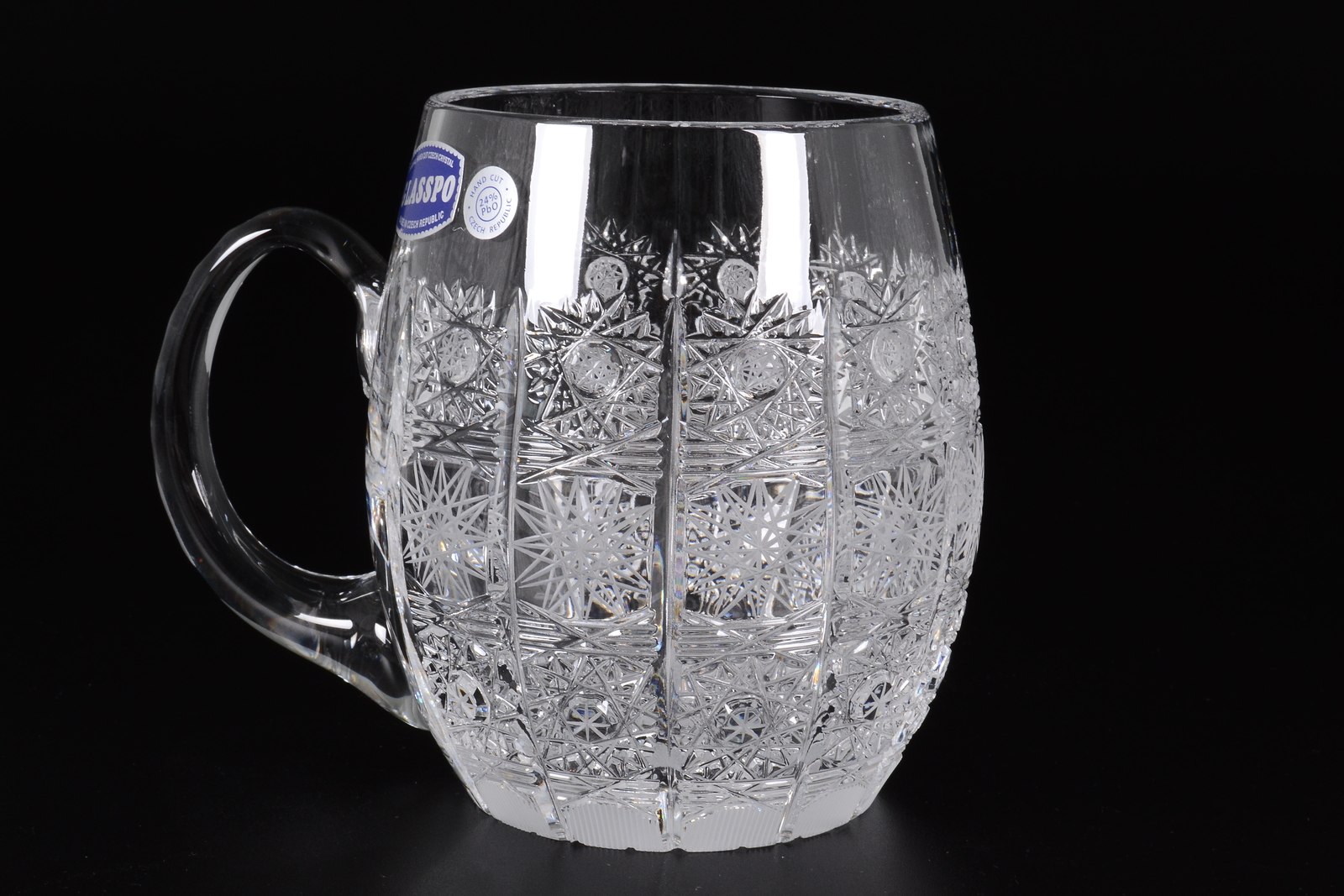 boccale di birra di cristallo