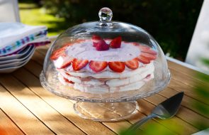 alzata per torta in vetro