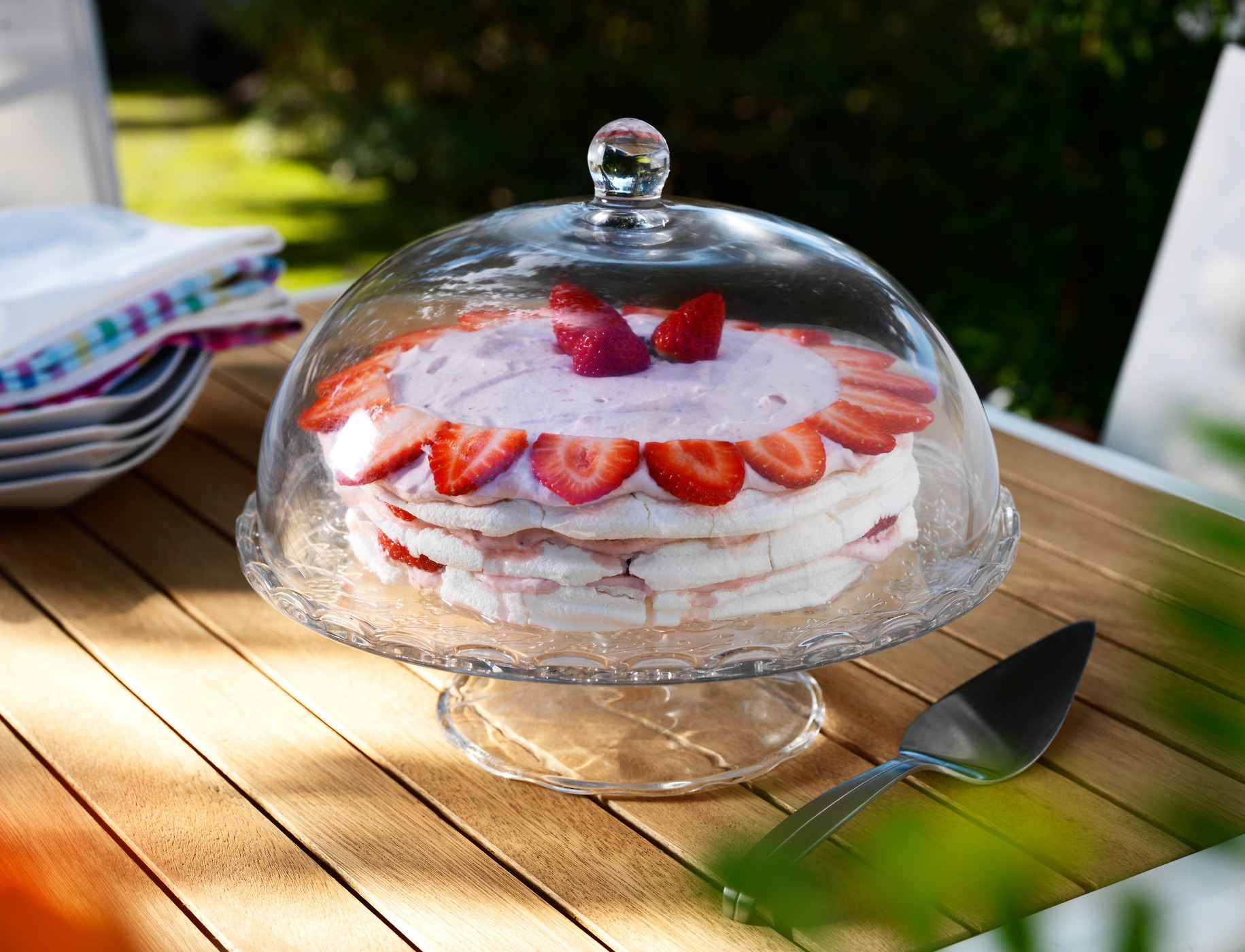 alzata per torta in vetro