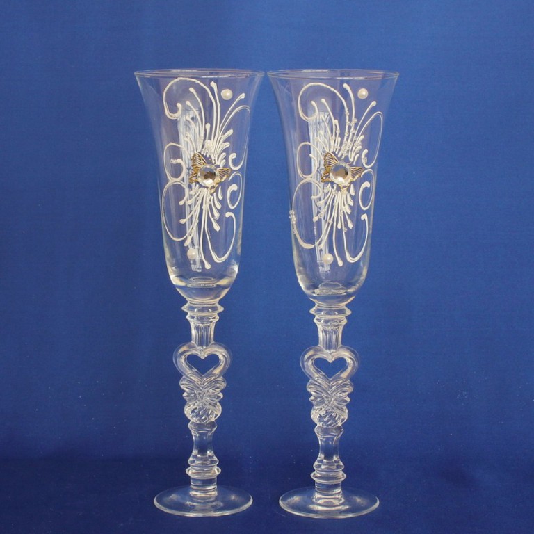 bicchieri da vino dipinti