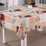 tovaglia cerata sul tavolo per idee di tipi di cucina