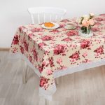 tovaglia cerata sul tavolo per foto di design della cucina