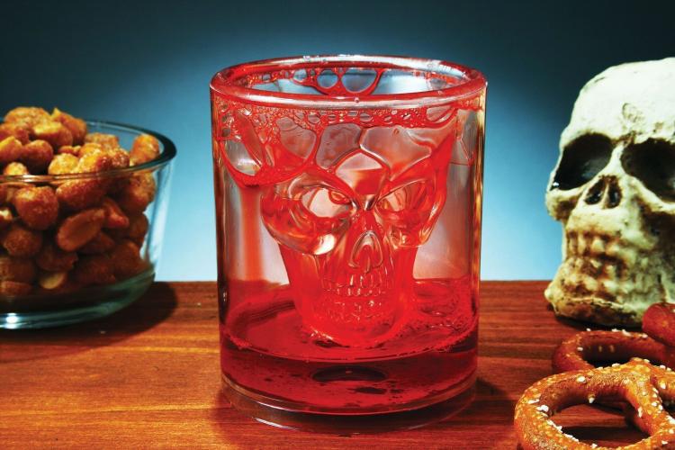 teschio di Halloween in vetro