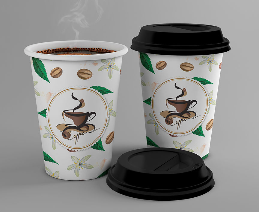 bicchieri da caffè con motivo