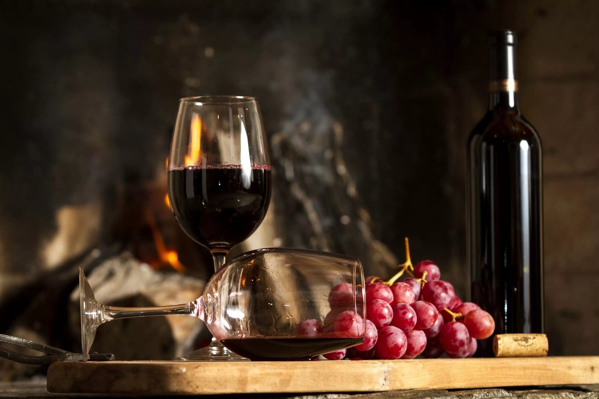 Bicchiere di vino rosso