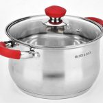 Pentola in acciaio inox con manici
