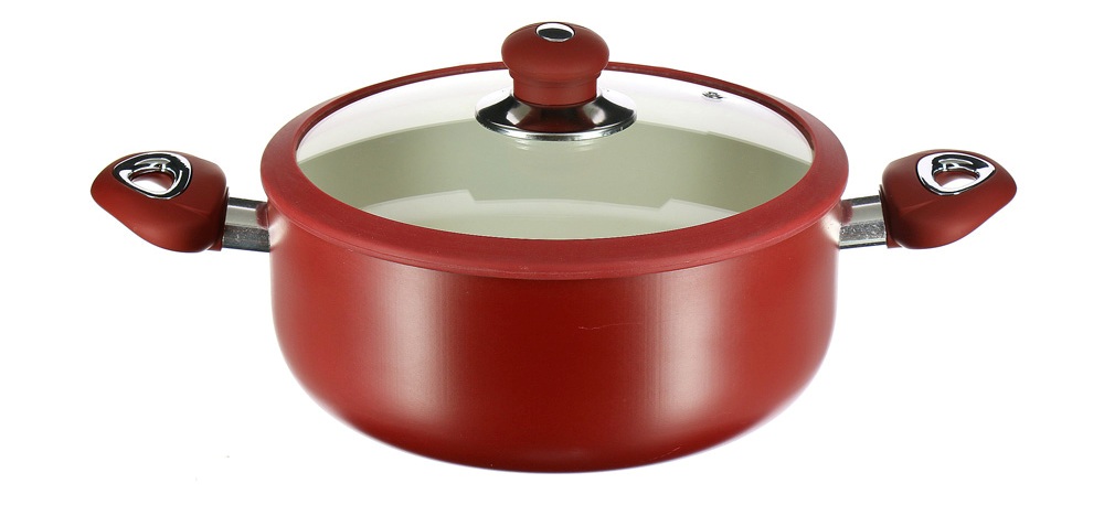 Pentola in ceramica realizzata in alluminio stampato Pentola in ceramica realizzata in alluminio stampato