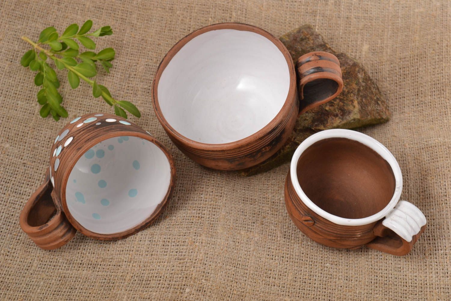 Tazze in ceramica fatte a mano