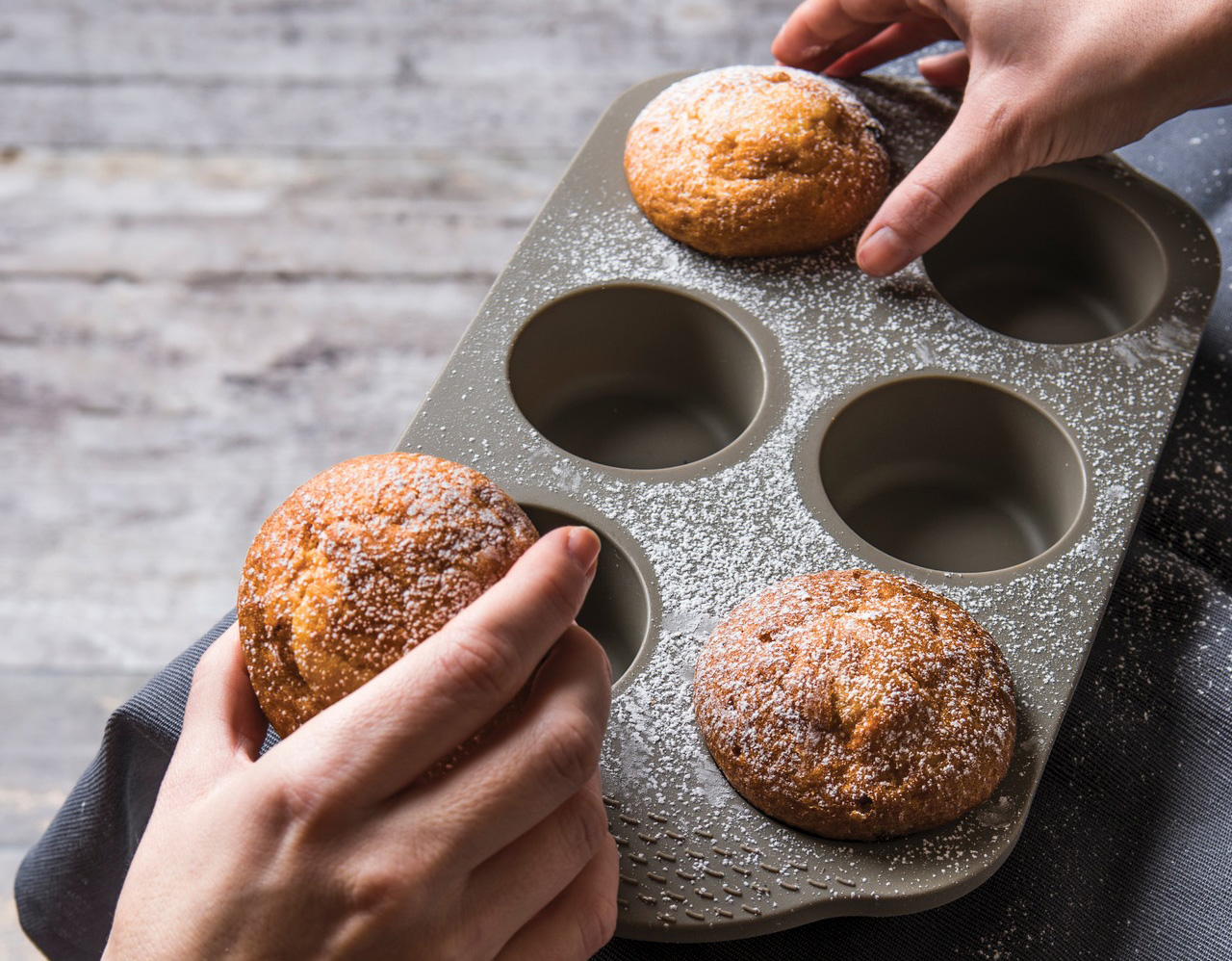 muffin in stampo in silicone