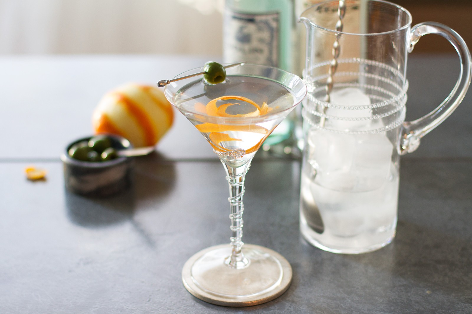 Martini con acqua minerale
