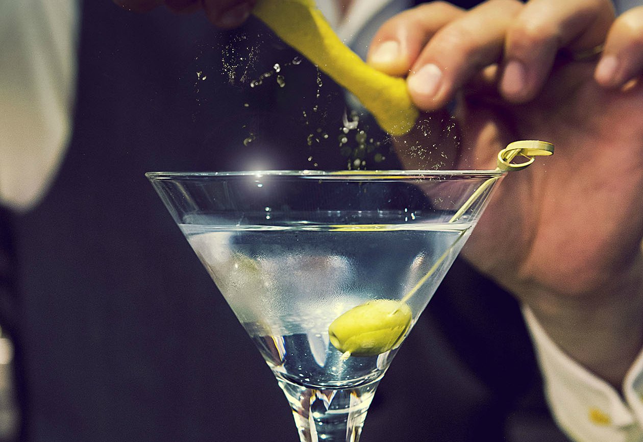 martini in un bicchiere