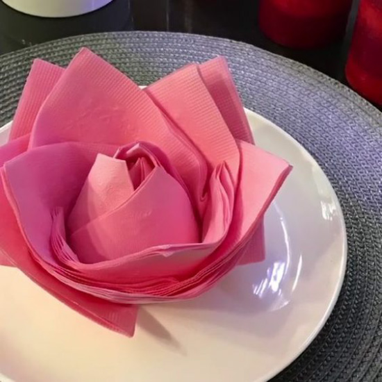 rosa dai tovaglioli