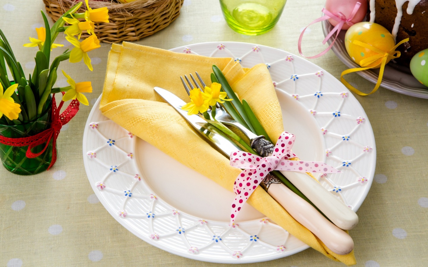 Tischdekoration mit Servietten