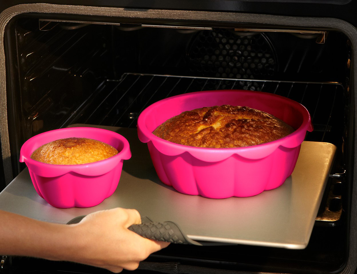 Stampo in silicone in forno a gas