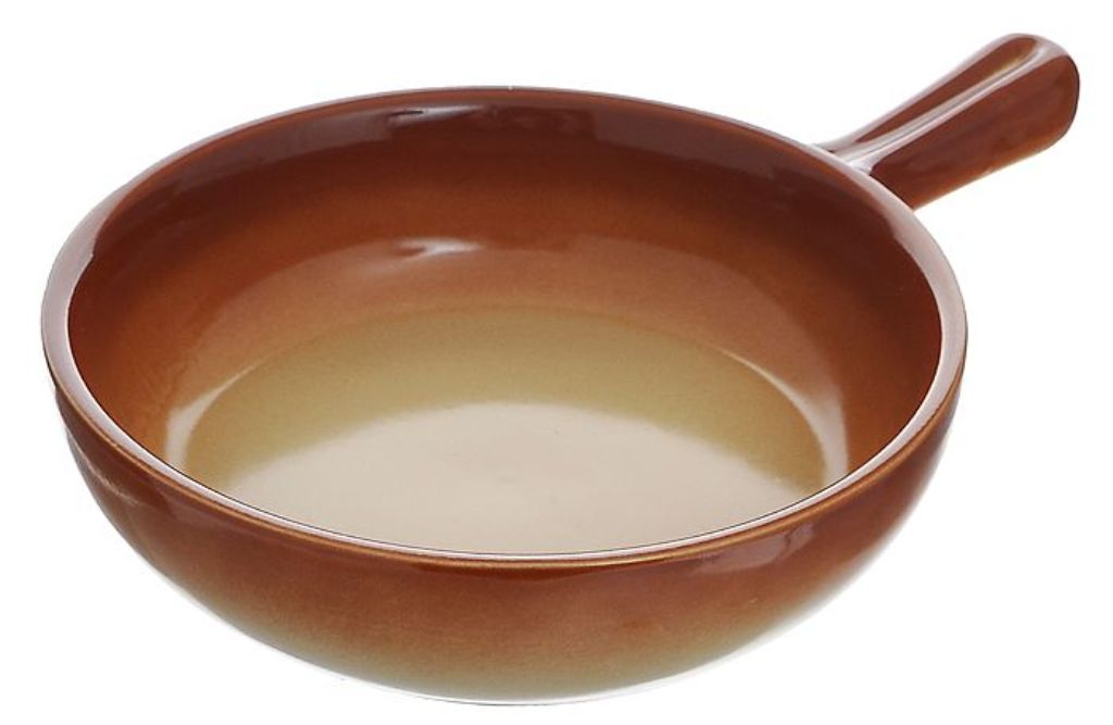 padella di argilla con rivestimento in ceramica