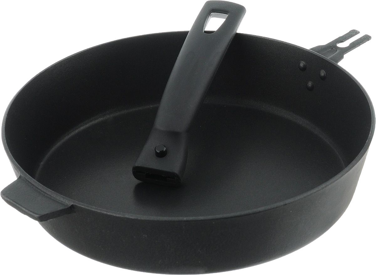 Padella con manico a pulsante