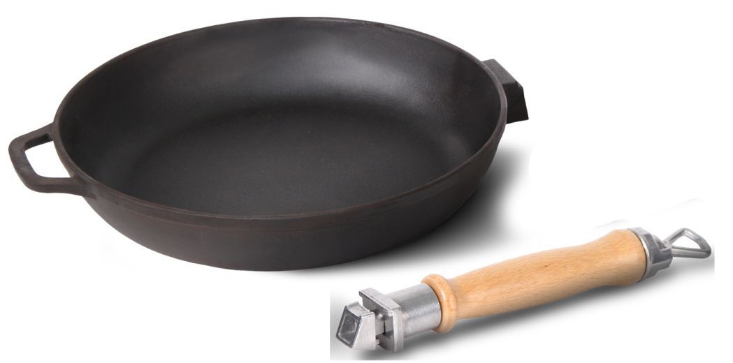 Padella con manico a morsetto