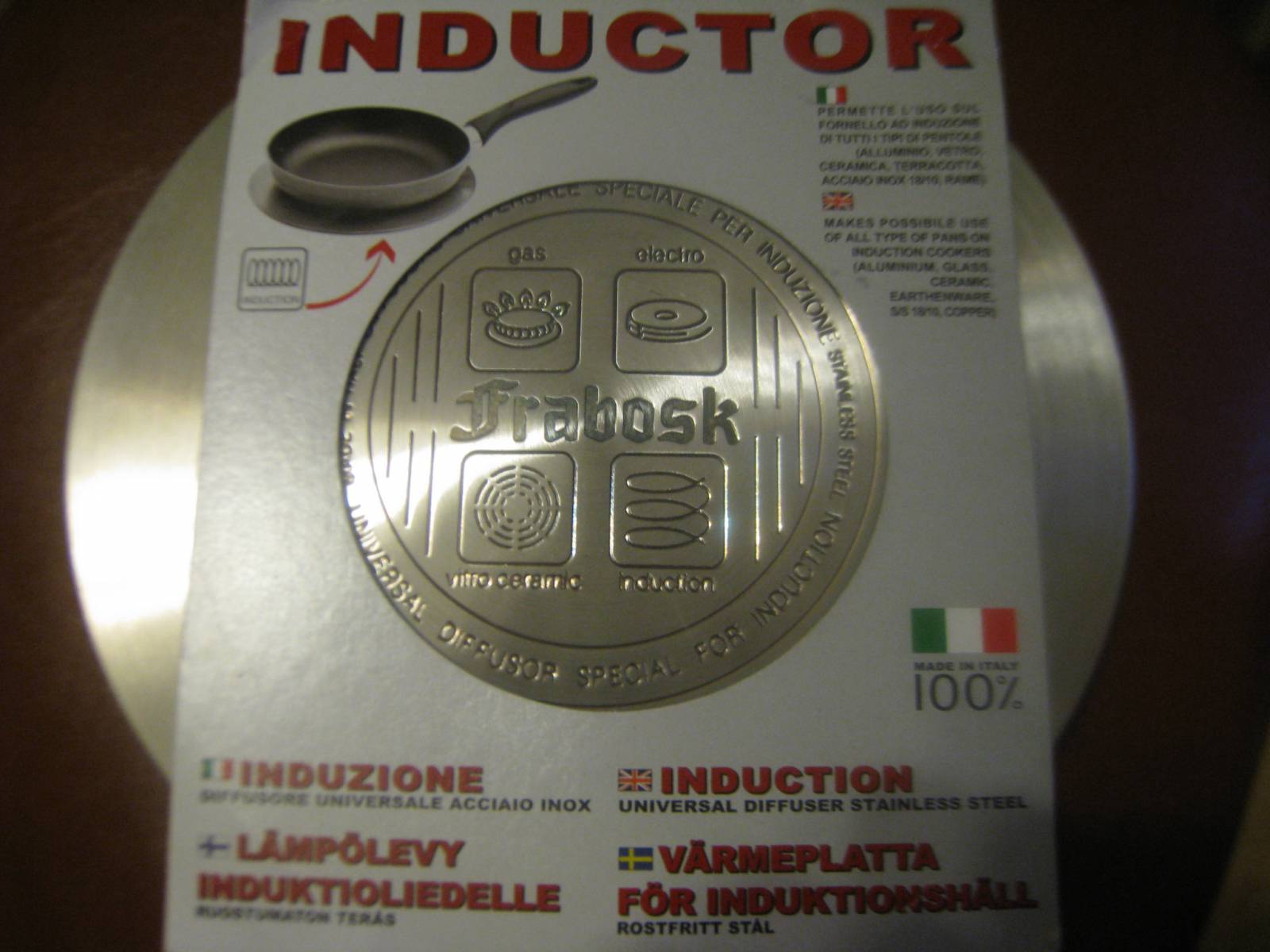 Padella con segno di induzione