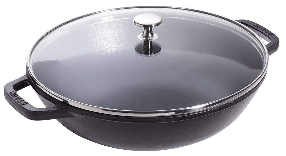 Padella wok con coperchio