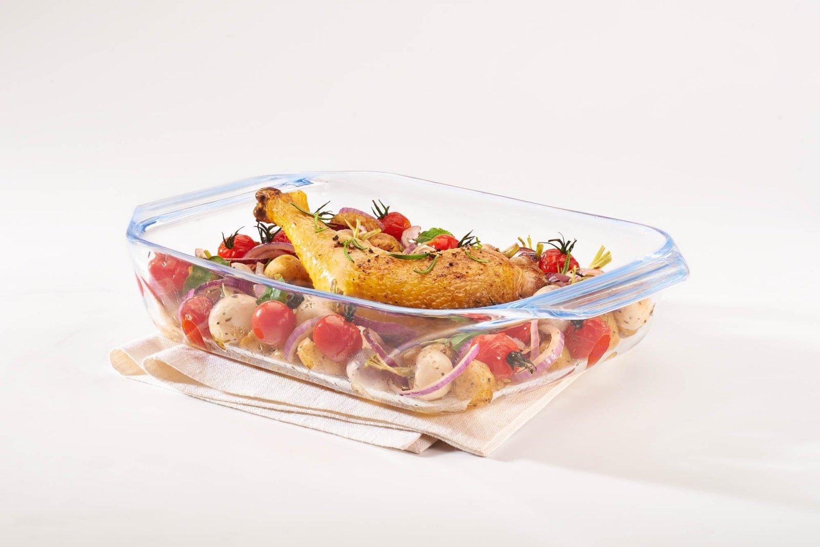 Forma resistente al calore con alimenti