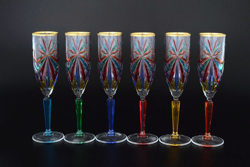 Bicchieri da champagne in vetro ceco