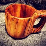 decorazione della tazza di legno