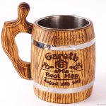 design della tazza di legno
