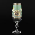 Bicchieri da champagne Bohemia verdi