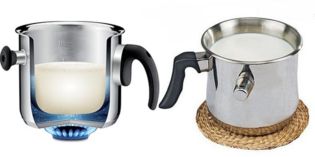 cuocilatte a doppio fondo